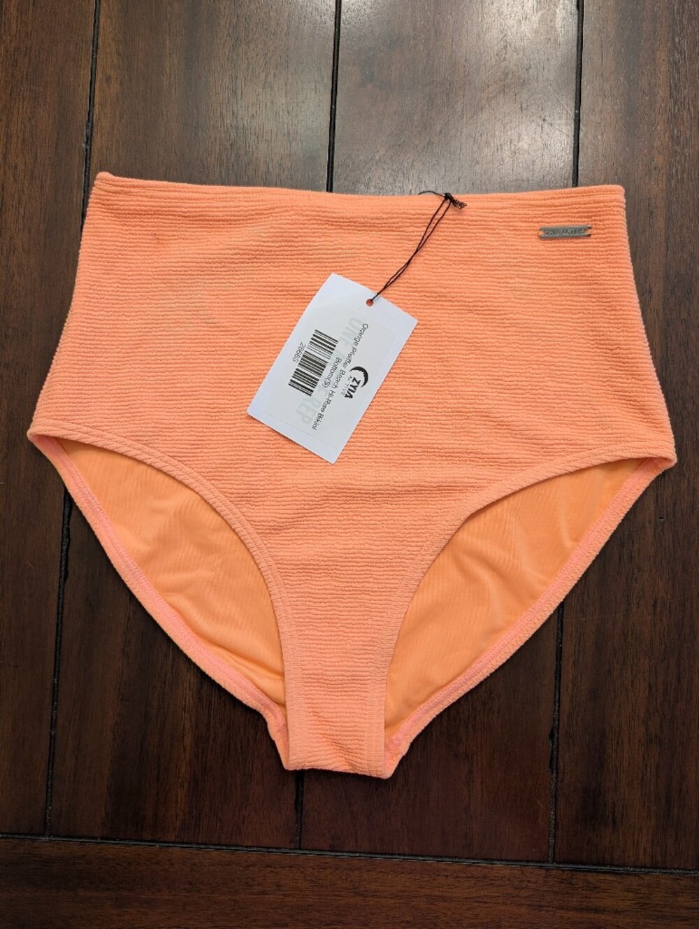 NWT Zyia Active Orange Pfeiffer Beach Hi-Rise Bikini Bottoms Size S